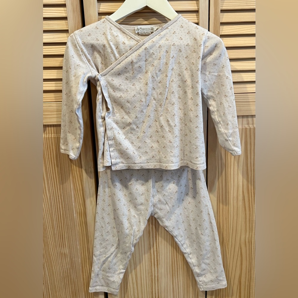 Bonpoint floral print pajama set